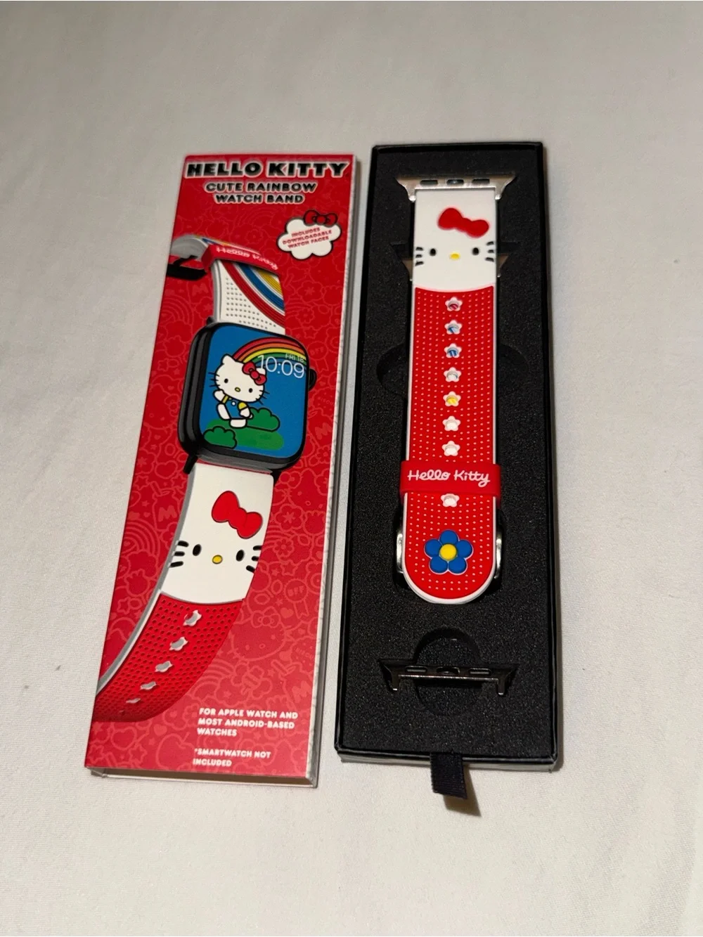 New Hello Kitty Red and White Cute Rainbow Apple Watch Band